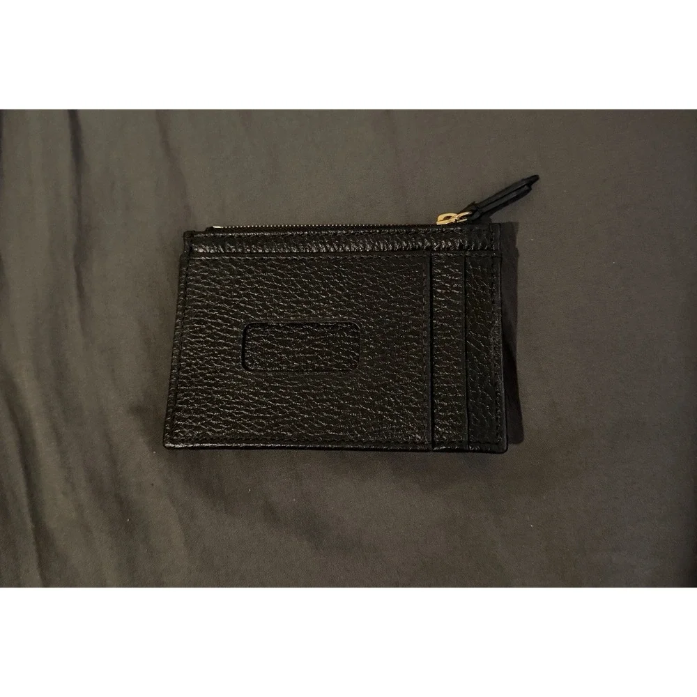 Gucci GG Marmont Pebbled Leather Card Holder Wallet